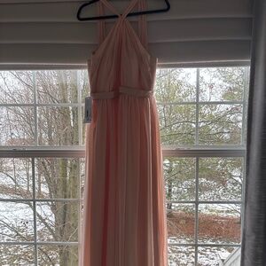 Azazie Jacey petal pink dress